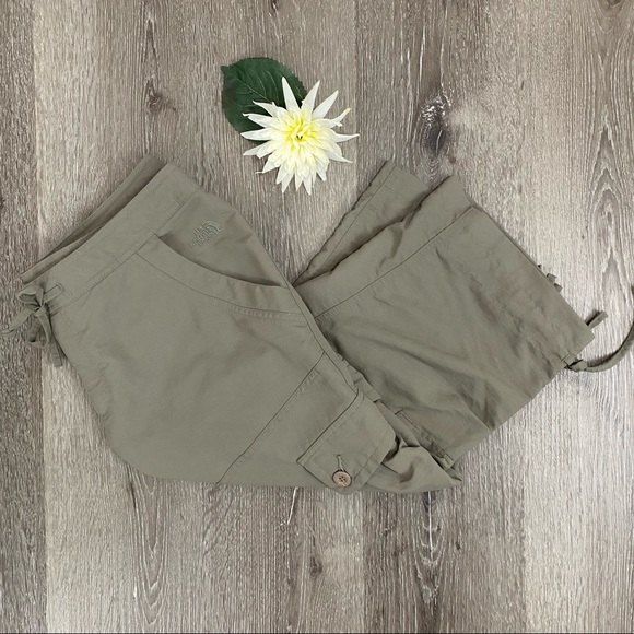 North Face Green Khaki Cargo Cropped Pants Plus - Picture 3 of 11